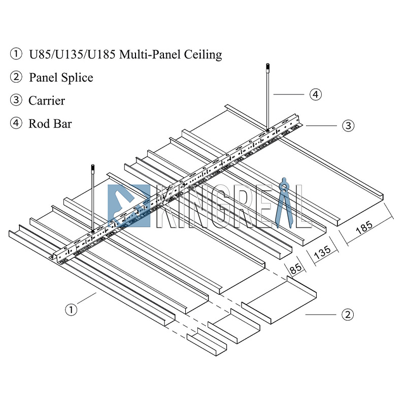 Линейный ленточный потолок рейка Линия Линейный ленточный потолок рейка Линия